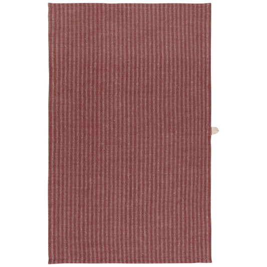 Wine Stripe Linen-Cotton Dishtowel