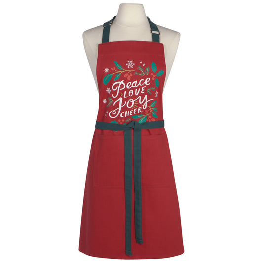 Peace And Joy Cotton Chef Apron