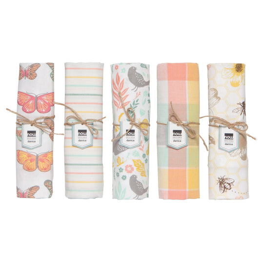 Bees And Butterflies Dishtowel Display Refills 20 Pieces