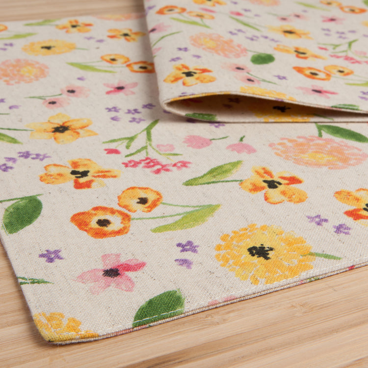 Cottage Floral Table Runner 72 Inches