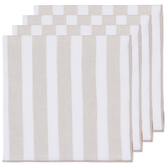 Dove Gray Caban Stripe Napkins Set of 4