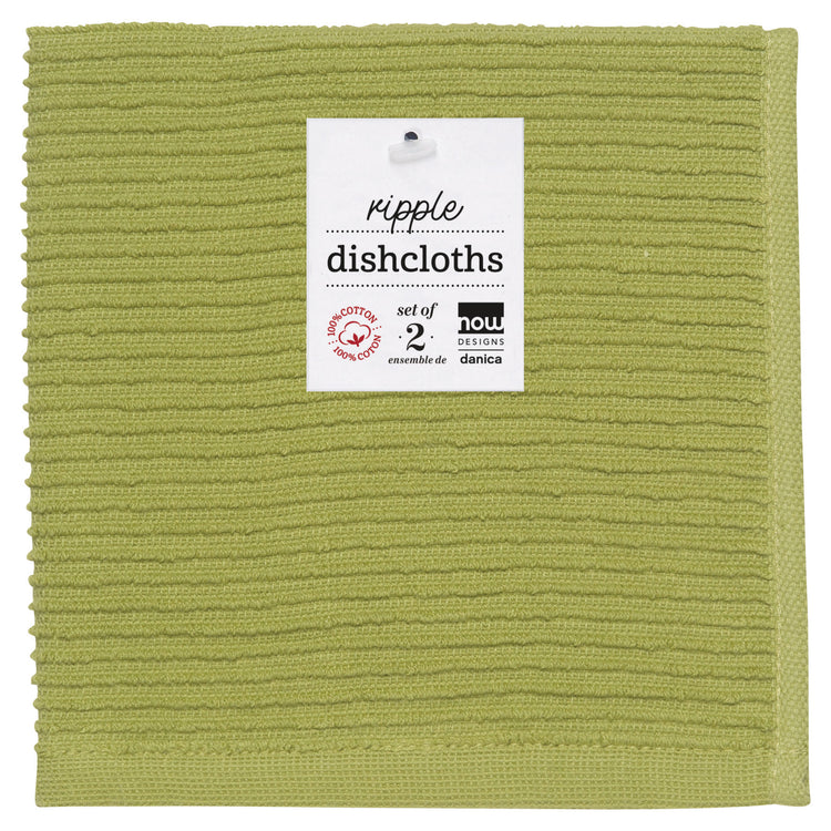 Ripple Cactus Green Dishcloths Set of 2