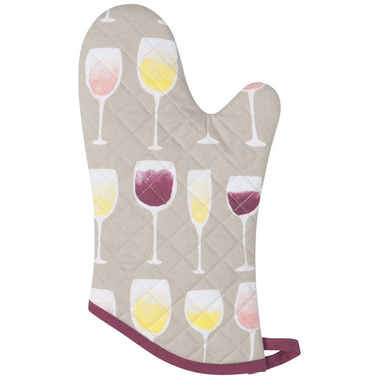 Wine Tasting Chef Quilted Oven Mitt
