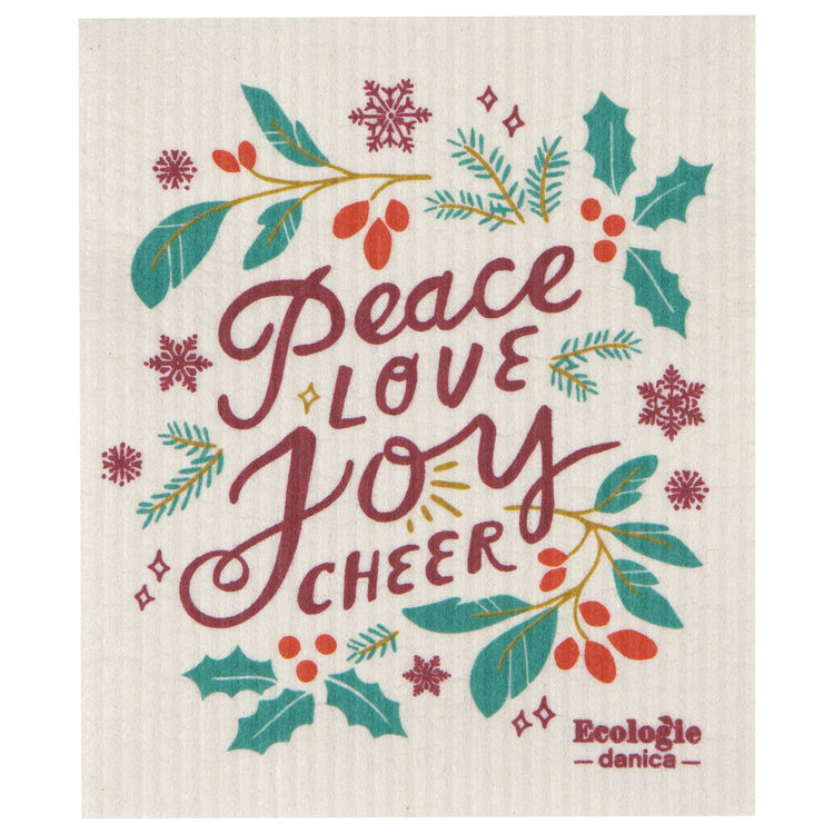 Peace and Joy Swedish Dishcloth