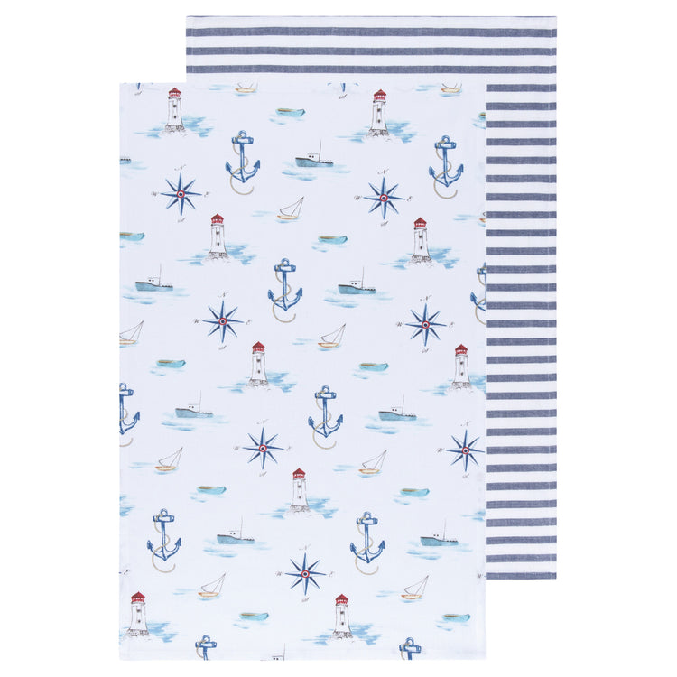 Compass Coordinated Dishtowels Set of 2