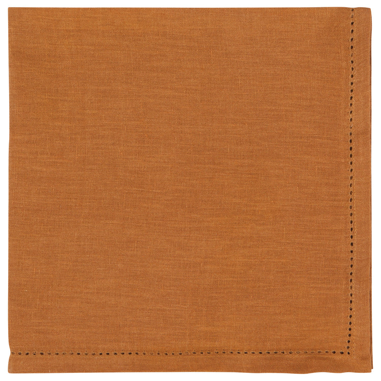 Amber Hemstitch Linen Napkins Set of 4