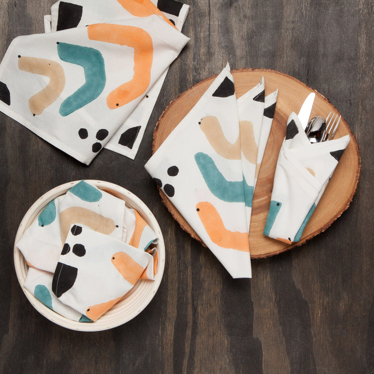 Echo Block Print Napkins Set of 4