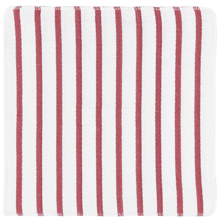 Basketweave Carmine Red Dishcloths Set of 2