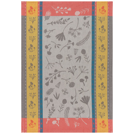 Golden Bloom Woven Jacquard Dishtowel
