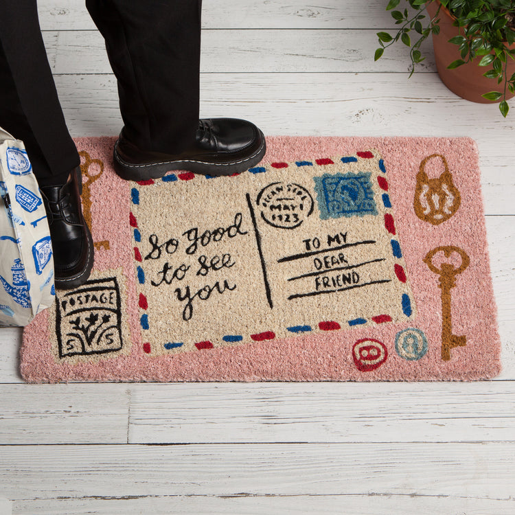 Finders Keepers Coir Printed Doormat