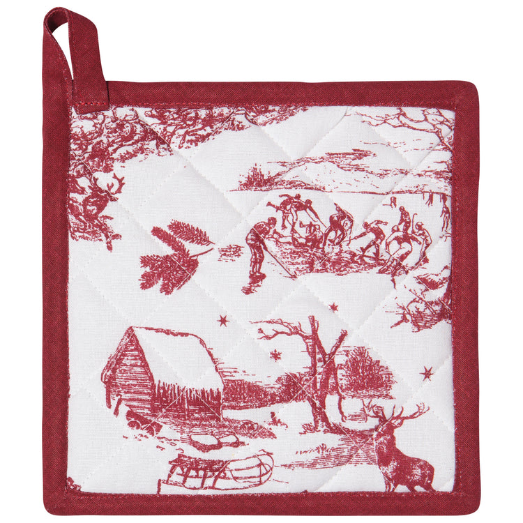 Winter Toile Classic Potholder