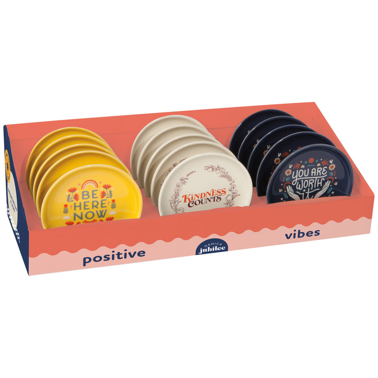 Positive Vibes Trinket Trays Set of 15 with CDU