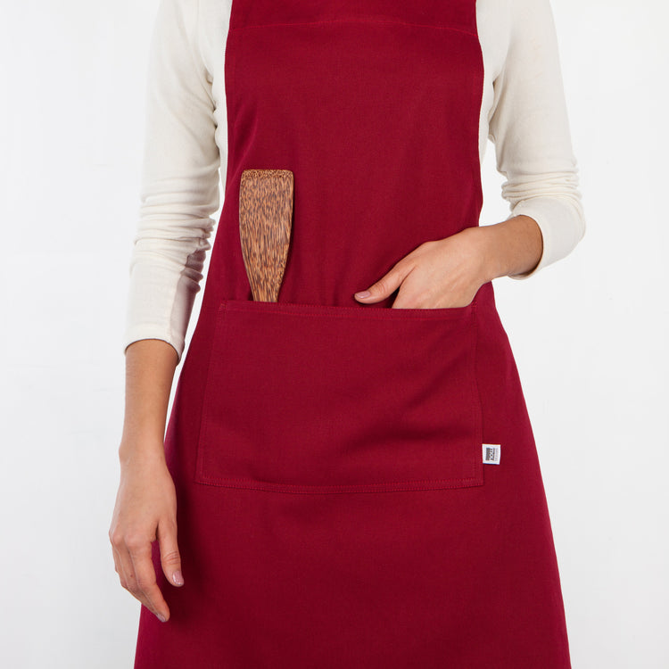Carmine Red Chef Apron