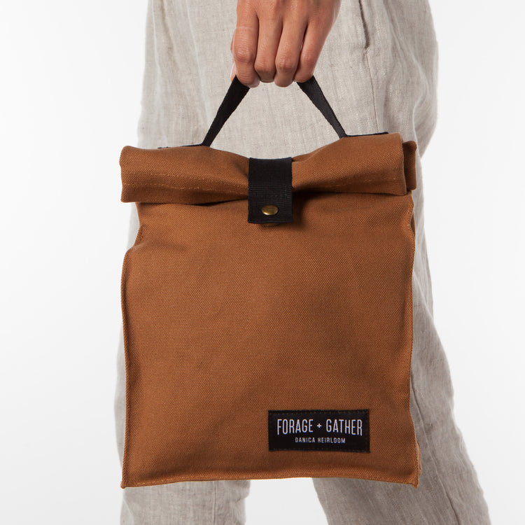 Forage And Gather Brown Lunch Bag