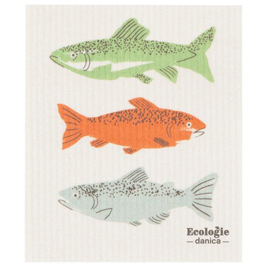 Gone Fishin' Swedish Sponge Cloth
