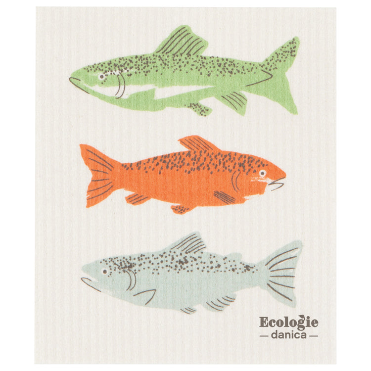 Gone Fishin' Swedish Sponge Cloth