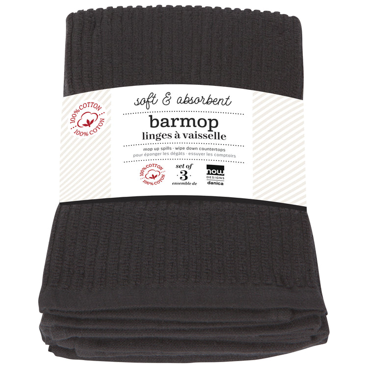 Barmop Black Dishtowels Set of 3