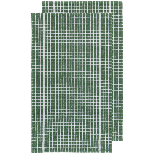 Terry Dishtowels Elm Green Set of 2