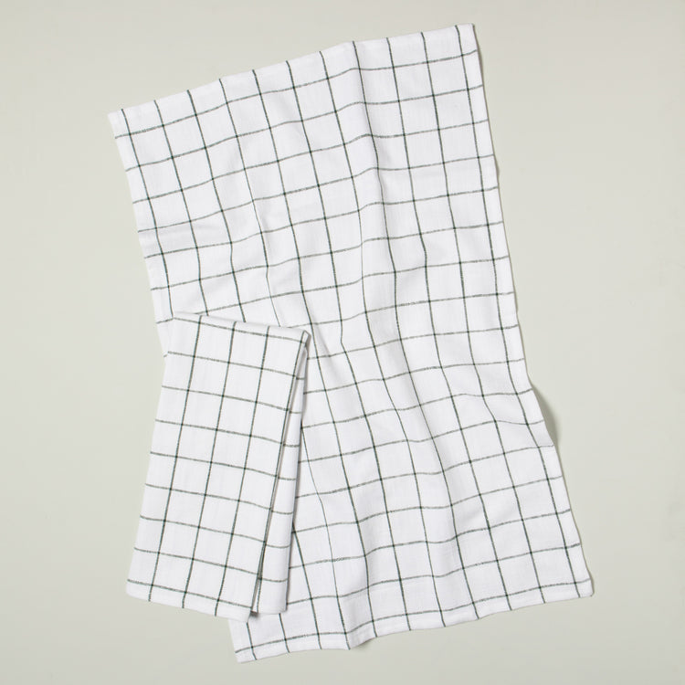 Jade Green Vintage Wash Dishtowels Set of 2