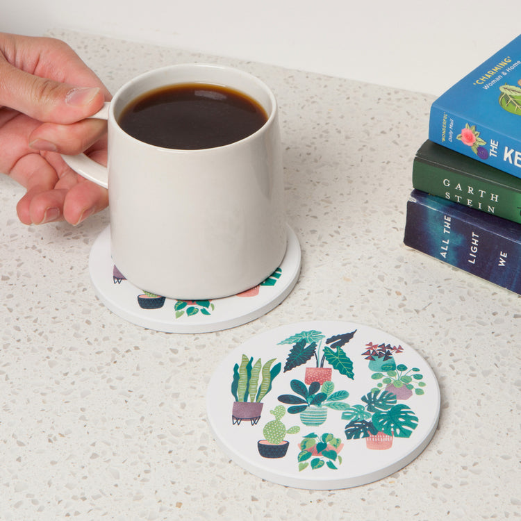 Let It Grow Soak Up Coasters Set of 4