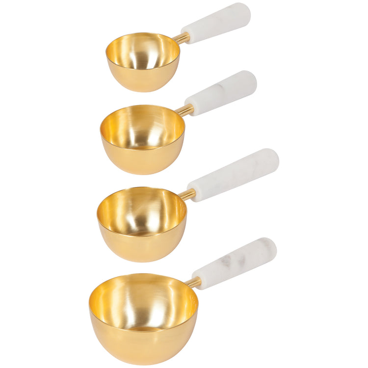 Gold White Marble Measuring Cups Set of 4