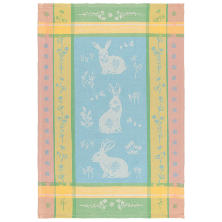 Easter Bunny Woven Jacquard Dishtowel