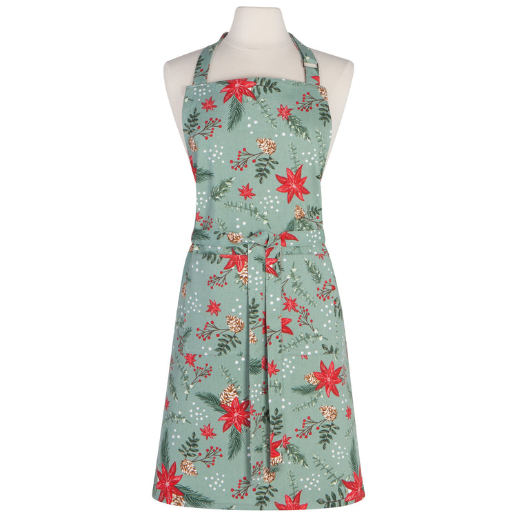 Poinsettia Cotton Chef's Apron