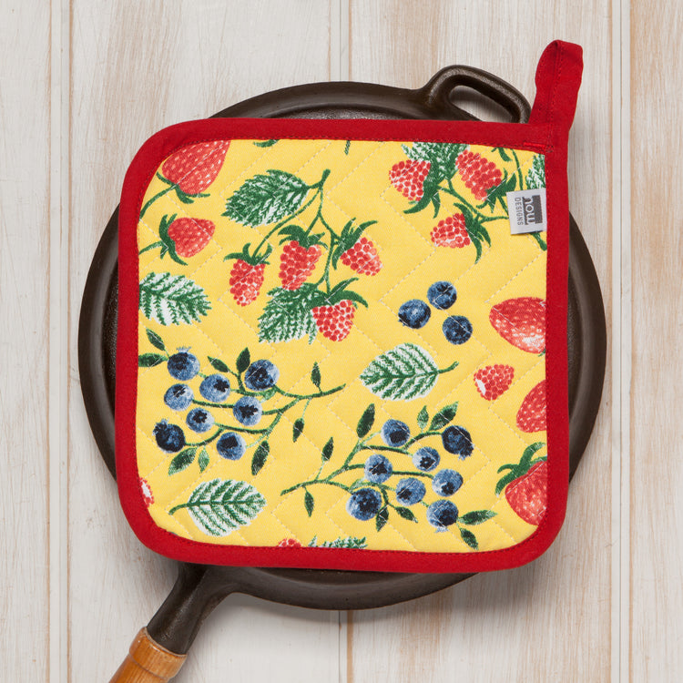 Berry Patch Cotton Quilted Pot Holder