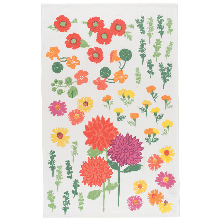 Flowers Of The Month Baker's Floursack Dishtowels Set of 3