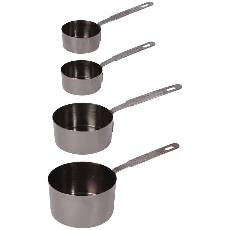 Gunmetal Hammered Measuring Cups Set of 4