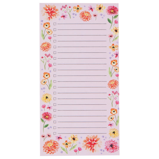 Cottage Floral List It Magnetic Notepad