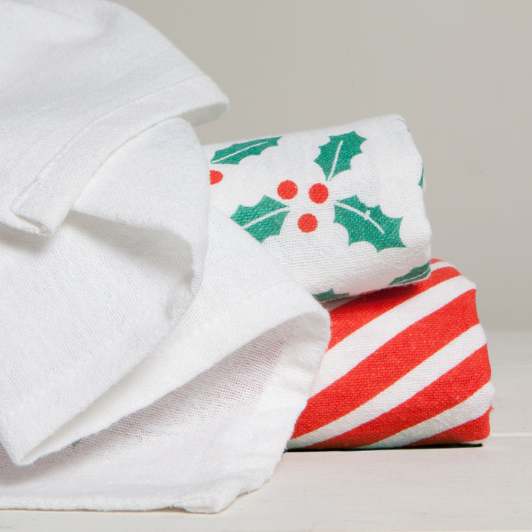 Peace And Joy Bakers Floursack Dishtowels Set of 3