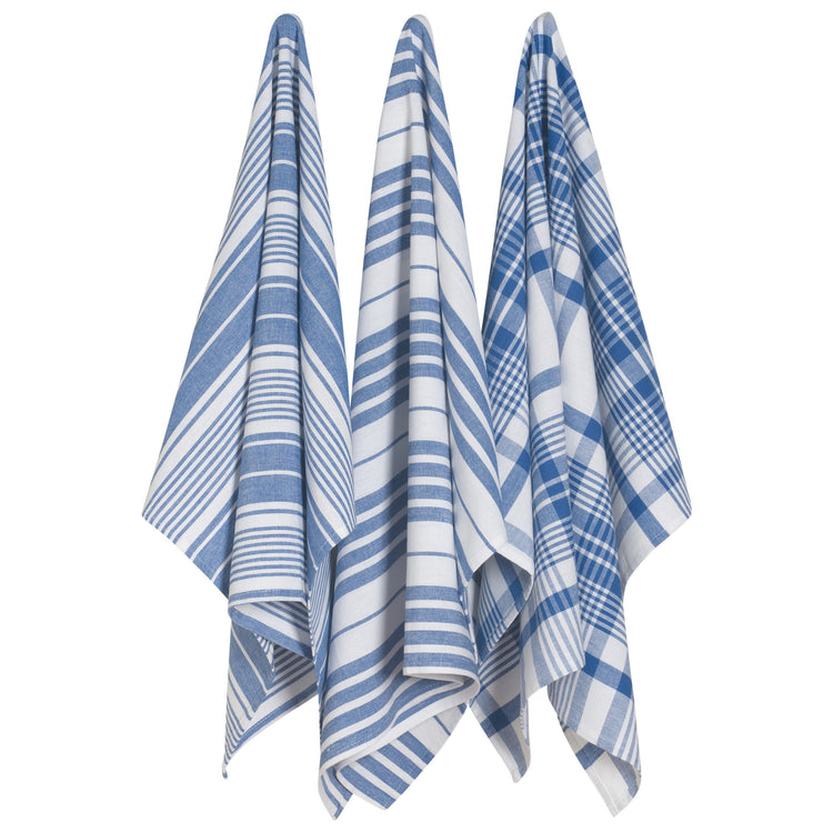 Royal Blue Jumbo Dishtowels Set of 3