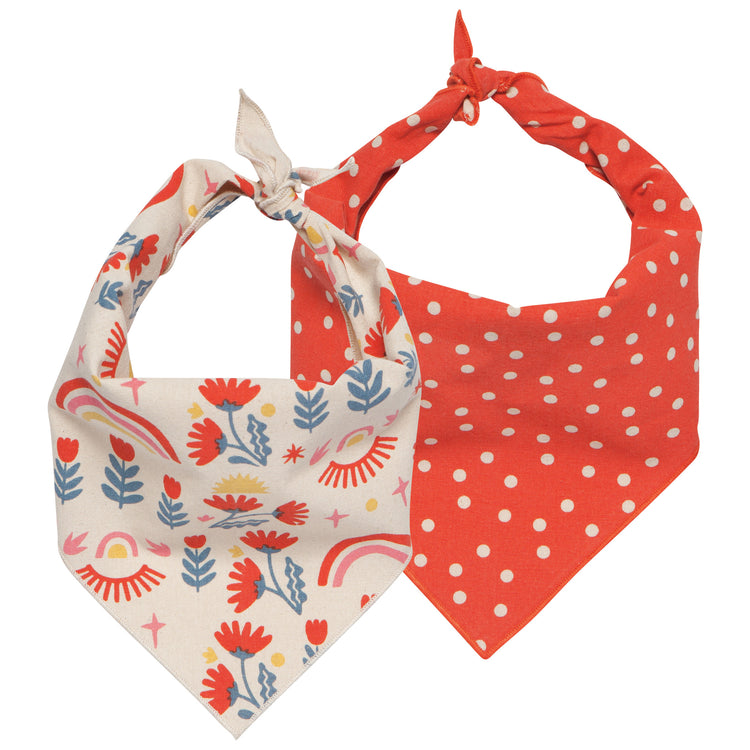 Be Here Now Dog Bandana Set of 2