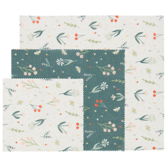 Petite Fleur Beeswax Food Wrap Set of 3