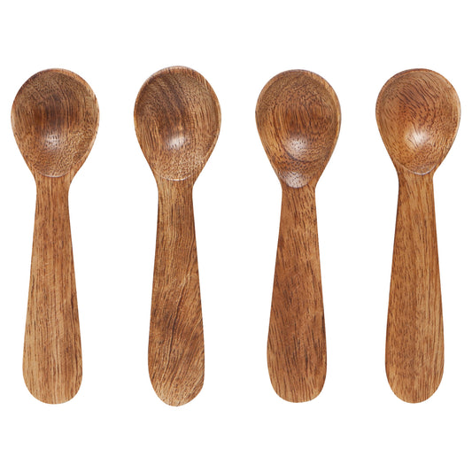 Mango Wood Mini Spoons Set of 4