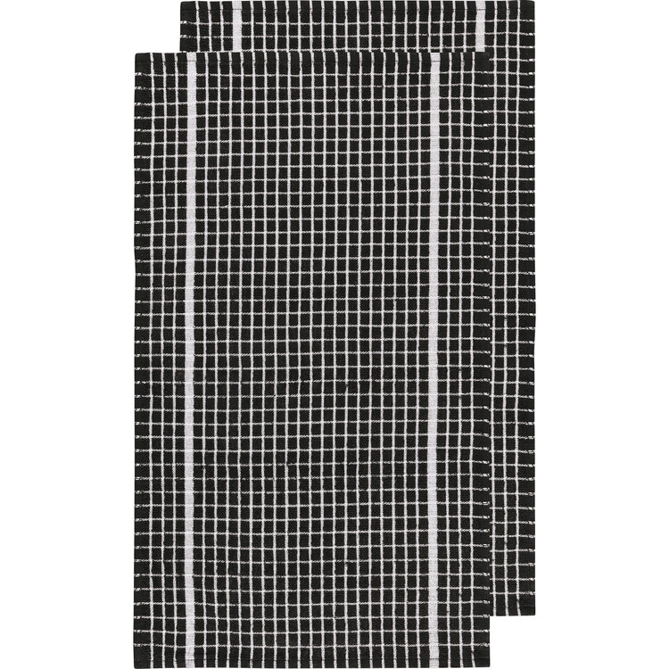 Terry Dishtowels Black Set of 2