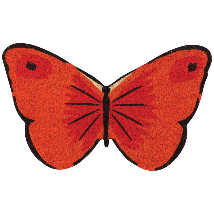 Morning Meadow Butterfly Shaped Coir Fibre Doormat