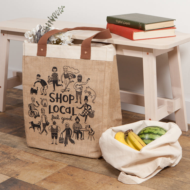 Shop Local Shopping Tote Laminated Lining
