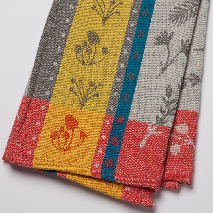 Golden Bloom Woven Jacquard Dishtowel