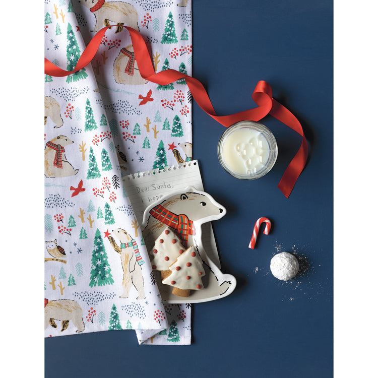 Winter Wilderland Cotton Dishtowel
