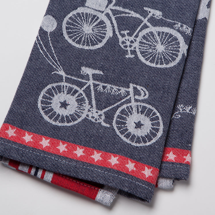 Stars and Spokes Woven Jacquard Dishtowel