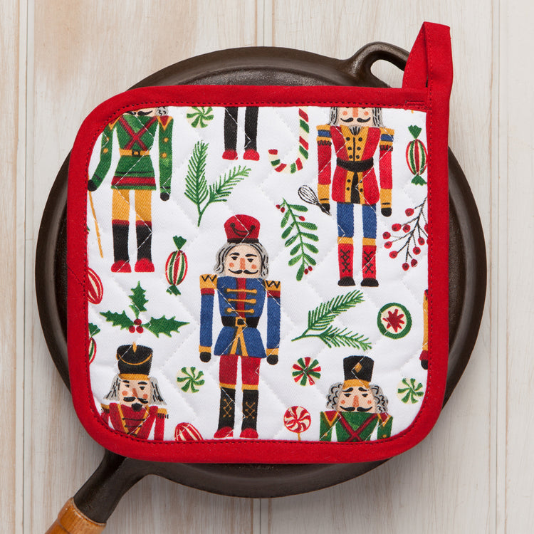 Nutcracker Christmas Potholder