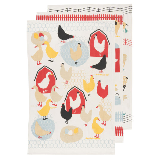 Farm To Table Bakers Floursack Dishtowels Set of 3