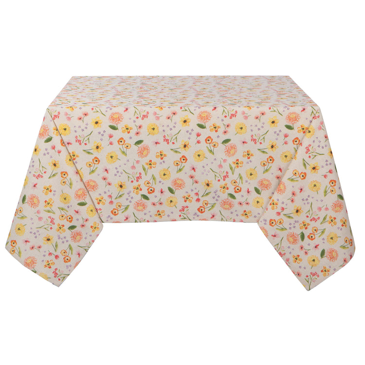 Cottage Floral Printed Tablecloth 90 x 60 Inches