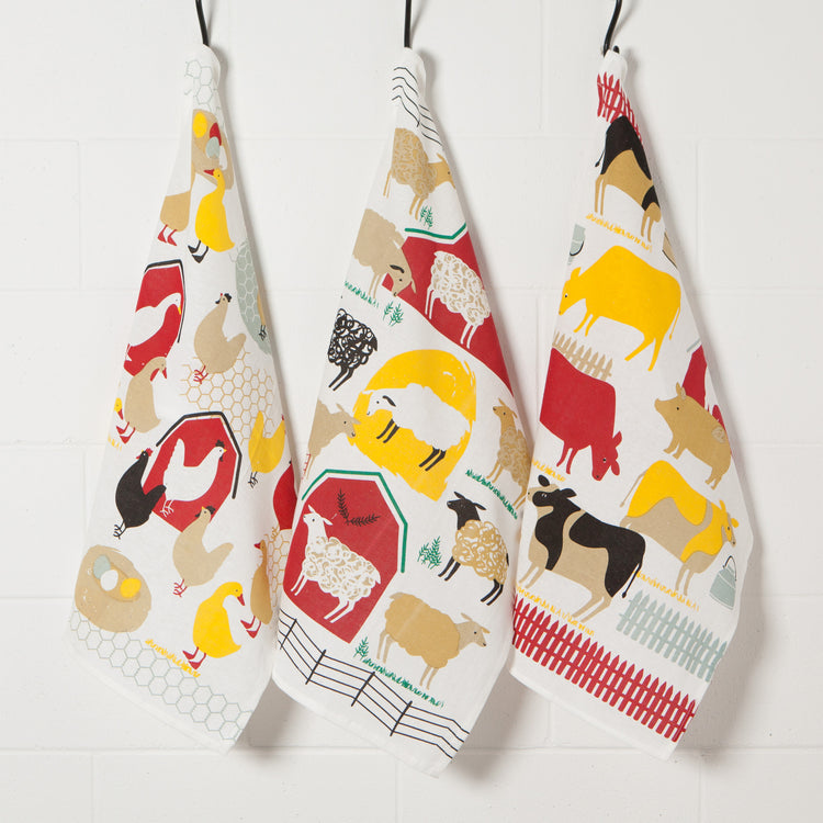 Farm To Table Bakers Floursack Dishtowels Set of 3