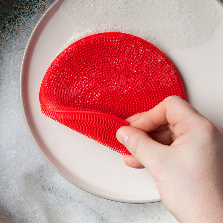 Scrub Bub Carmine Red Silicon Scrubber