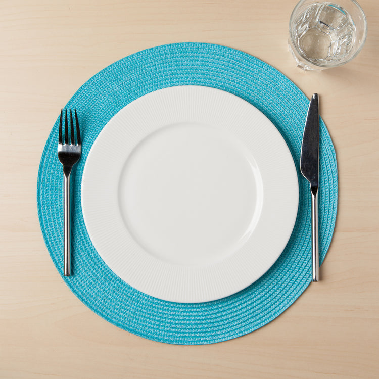 Disko Turquoise Round Placemat