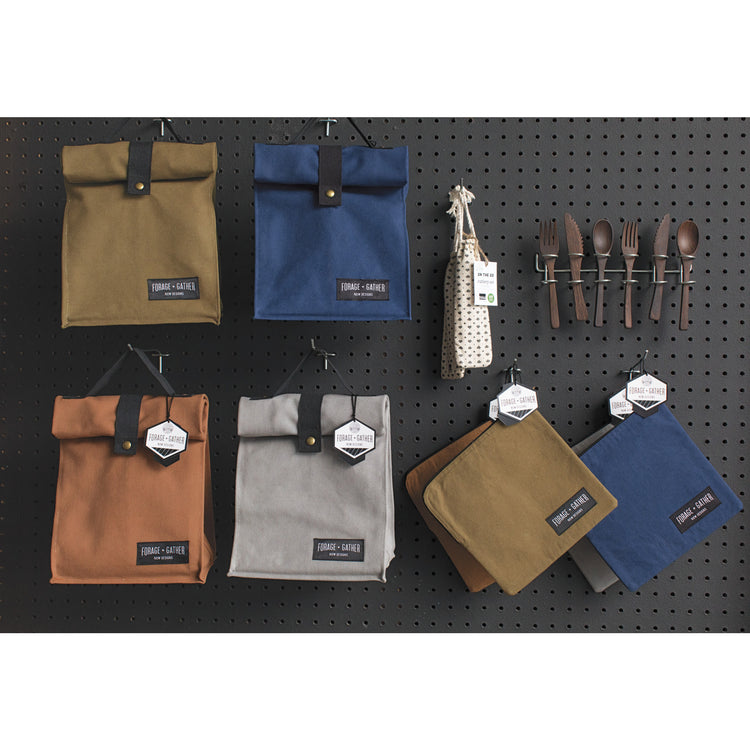 Forage And Gather Gray Lunch Bag