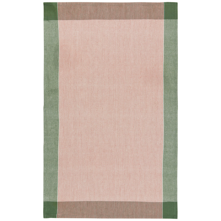 Jade Green Array Stripe Dishtowel Set of 2